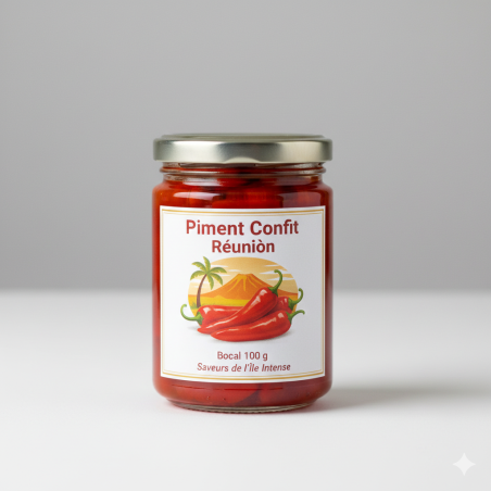 Piment Confit Réunion – Bocal 100 g